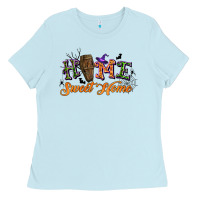 Baby Blue halloween home sweet home Ladies Tee - BundleAndBundleShop