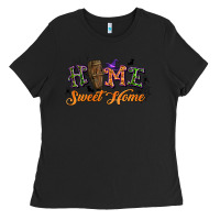 Black halloween home sweet home Ladies Tee - BundleAndBundleShop