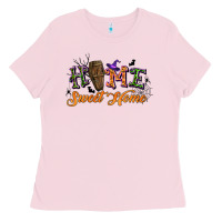 Bubblegum Pink halloween home sweet home Ladies Tee - BundleAndBundleShop