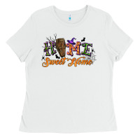 White halloween home sweet home Ladies Tee - BundleAndBundleShop
