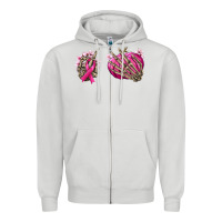Dove Grey Breast Cancer skeleton hands Zipper Hoodie - NancyCooperArtShop
