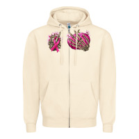 Sandshell Breast Cancer skeleton hands Zipper Hoodie - NancyCooperArtShop