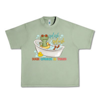 Oil Green splash splash your opinion is trash Urban Heavy Tee - MaliasSmallBusiness