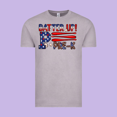 Batter Up Pre K Vintage Tee Designed By Jahusdesignshop