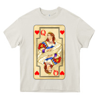 Cream love playing cards queen Heavy Core Tee - AdoDesignShop
