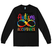 Black autism acceptance Long Sleeve Tee - LillyAllenDesigns