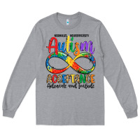 Heather Grey autism acceptance Long Sleeve Tee - LillyAllenDesigns
