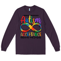 Plum autism acceptance Long Sleeve Tee - LillyAllenDesigns