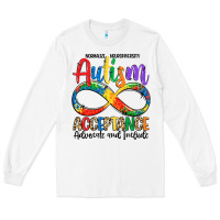 White autism acceptance Long Sleeve Tee - LillyAllenDesigns