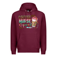 Burgundy Coffee nurse repeat Premium Hoodie - CowGirlArtShop