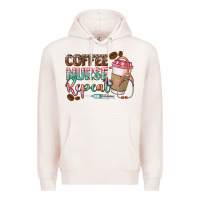 Pale Pink Coffee nurse repeat Premium Hoodie - CowGirlArtShop