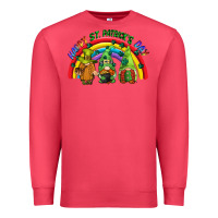 Cardinal Happy St. Patrick's Day rainbow gnomes Premium Sweatshirt - CowGirlArtShop