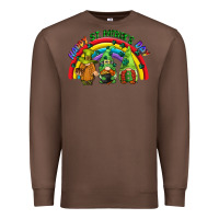 Chestnut Happy St. Patrick's Day rainbow gnomes Premium Sweatshirt - CowGirlArtShop