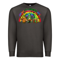 Smoke Happy St. Patrick's Day rainbow gnomes Premium Sweatshirt - CowGirlArtShop