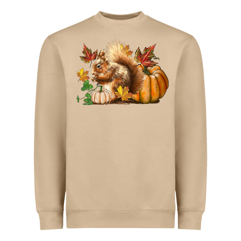 Fall Squirrel Heavyweight Sweatshirt by LillyAllenDesigns | Teevron