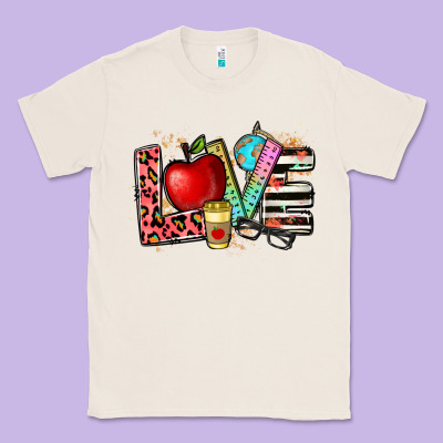 Love Teacher Classic Tee Designed By Nancycooperartshop