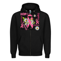 Black Breast Cancer Zipper Hoodie - NancyCooperArtShop