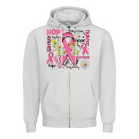 Dove Grey Breast Cancer Zipper Hoodie - NancyCooperArtShop