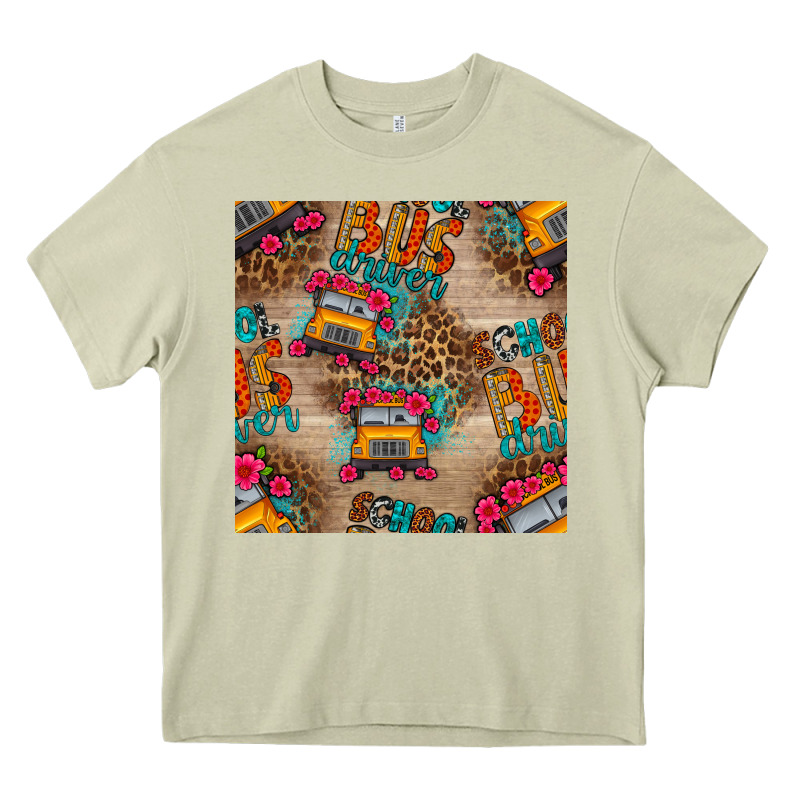 School Bus Driver And Flower Seamless Patterns Heavy Core Tee by BundleAndBundleShop | Teevron