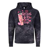 Cloud Black valentine jesus fills my cup Vintage Hoodie - MaliasSmallBusiness