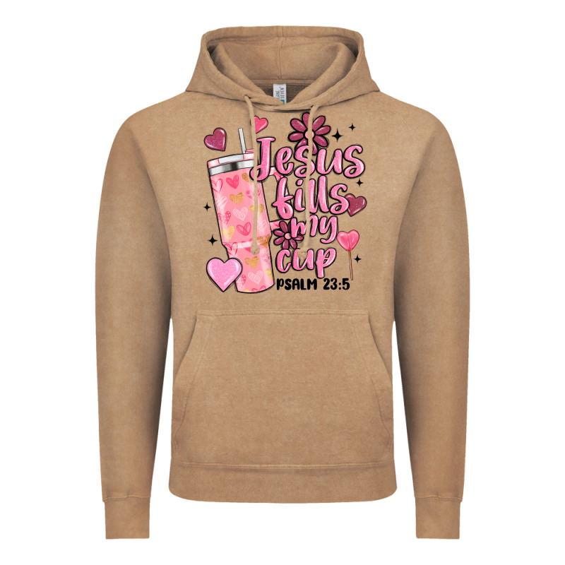 Valentine Jesus Fills My Cup Vintage Hoodie by MaliasSmallBusiness | Teevron