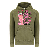 Vintage Olive valentine jesus fills my cup Vintage Hoodie - MaliasSmallBusiness