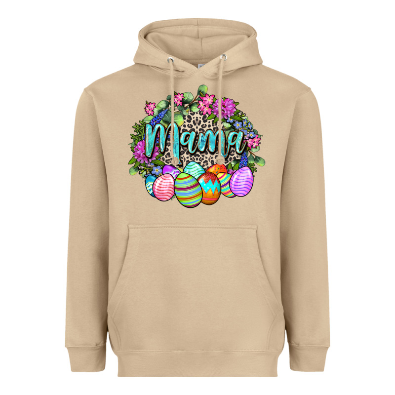 Easter Mama Happy Easter Day Heavyweight Hoodie by CowGirlArtShop | Teevron