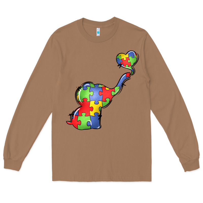 Autism Awareness Elephant Long Sleeve Tee by LillyAllenDesigns | Teevron