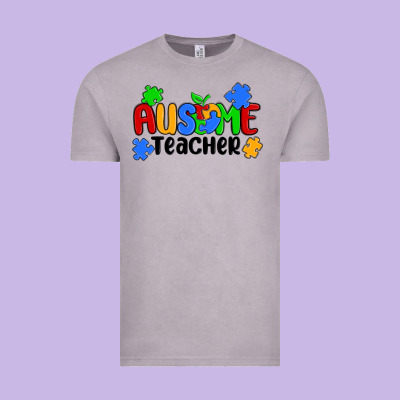 Ausome Teacher Vintage Tee Designed By Maliassmallbusiness