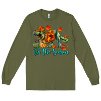 Army Green T- Rex Tis The Season Long Sleeve Tee - RanaPortraitStore