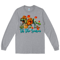 Heather Grey T- Rex Tis The Season Long Sleeve Tee - RanaPortraitStore