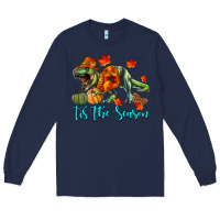 Navy T- Rex Tis The Season Long Sleeve Tee - RanaPortraitStore