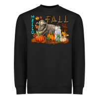Black Hello Fall Merino Wool Sheep Heavyweight Sweatshirt - LillyAllenDesigns