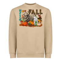Mushroom Hello Fall Merino Wool Sheep Heavyweight Sweatshirt - LillyAllenDesigns