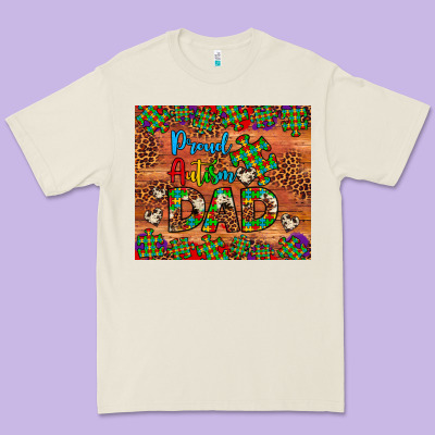 Proud Autism Dad Premium Tee Designed By Artiststas