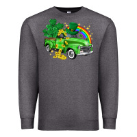 Charcoal Heather western truck St. Patrick's Day Premium Sweatshirt - HowdyJamesFarm