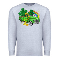 Heather Grey western truck St. Patrick's Day Premium Sweatshirt - HowdyJamesFarm