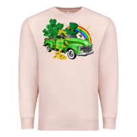 Pale Pink western truck St. Patrick's Day Premium Sweatshirt - HowdyJamesFarm