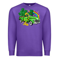 Purple western truck St. Patrick's Day Premium Sweatshirt - HowdyJamesFarm