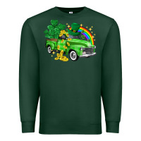 Sports Green western truck St. Patrick's Day Premium Sweatshirt - HowdyJamesFarm
