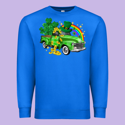 Western Truck St. Patrick's Day Premium Sweatshirt Designed By Howdyjamesfarm