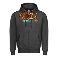 Charcoal Heather Cozy season Thanksgiving Zipper Hoodie - NancyCooperArtShop