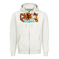 Oatmeal Heather Cozy season Thanksgiving Zipper Hoodie - NancyCooperArtShop