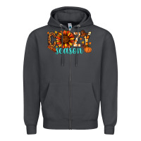 Smoke Cozy season Thanksgiving Zipper Hoodie - NancyCooperArtShop