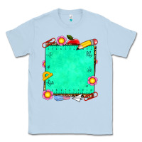 Dusty Blue school add your own text Classic Tee - NancyCooperArtShop