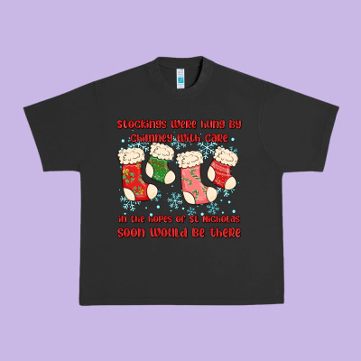 Stockings Were Hung By Chimney Urban Heavy Tee Designed By Maliassmallbusiness