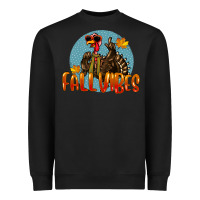 Black Fall Vibes Turkey Heavyweight Sweatshirt - LillyAllenDesigns