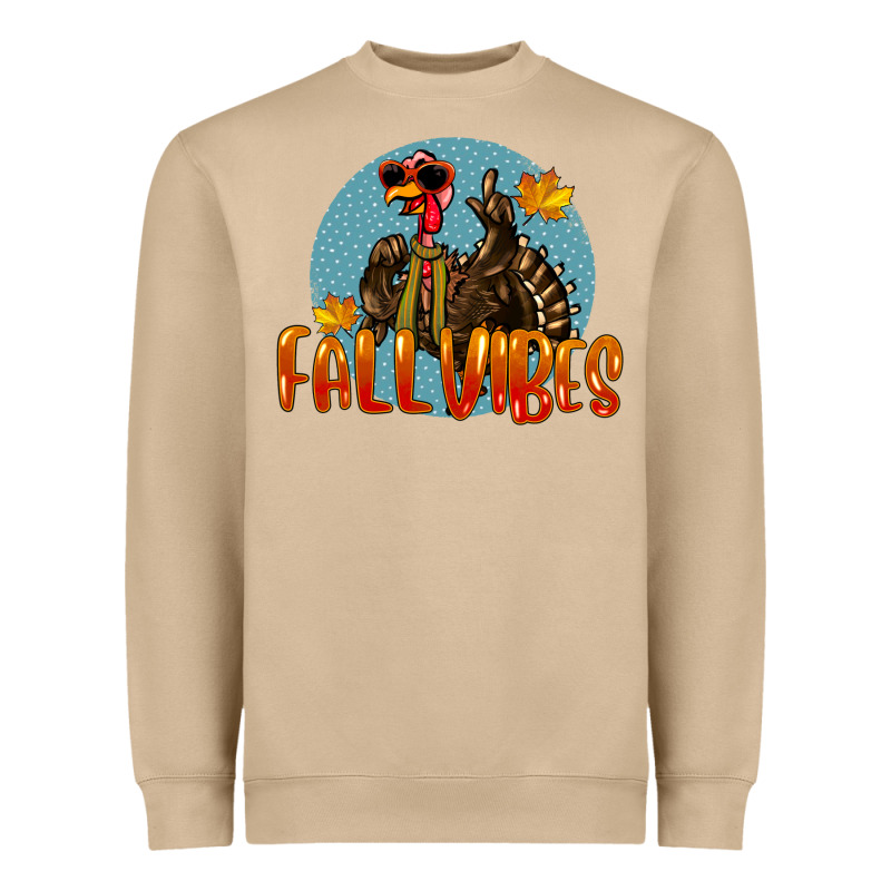 Fall Vibes Turkey Heavyweight Sweatshirt by LillyAllenDesigns | Teevron