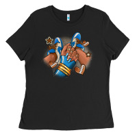 Black Football afro girl sneakers Ladies Tee - RanaPortraitStore