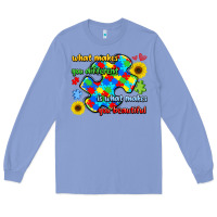 Colony Blue what makes you different is what makes  you beauti Long Sleeve Tee - LillyAllenDesigns